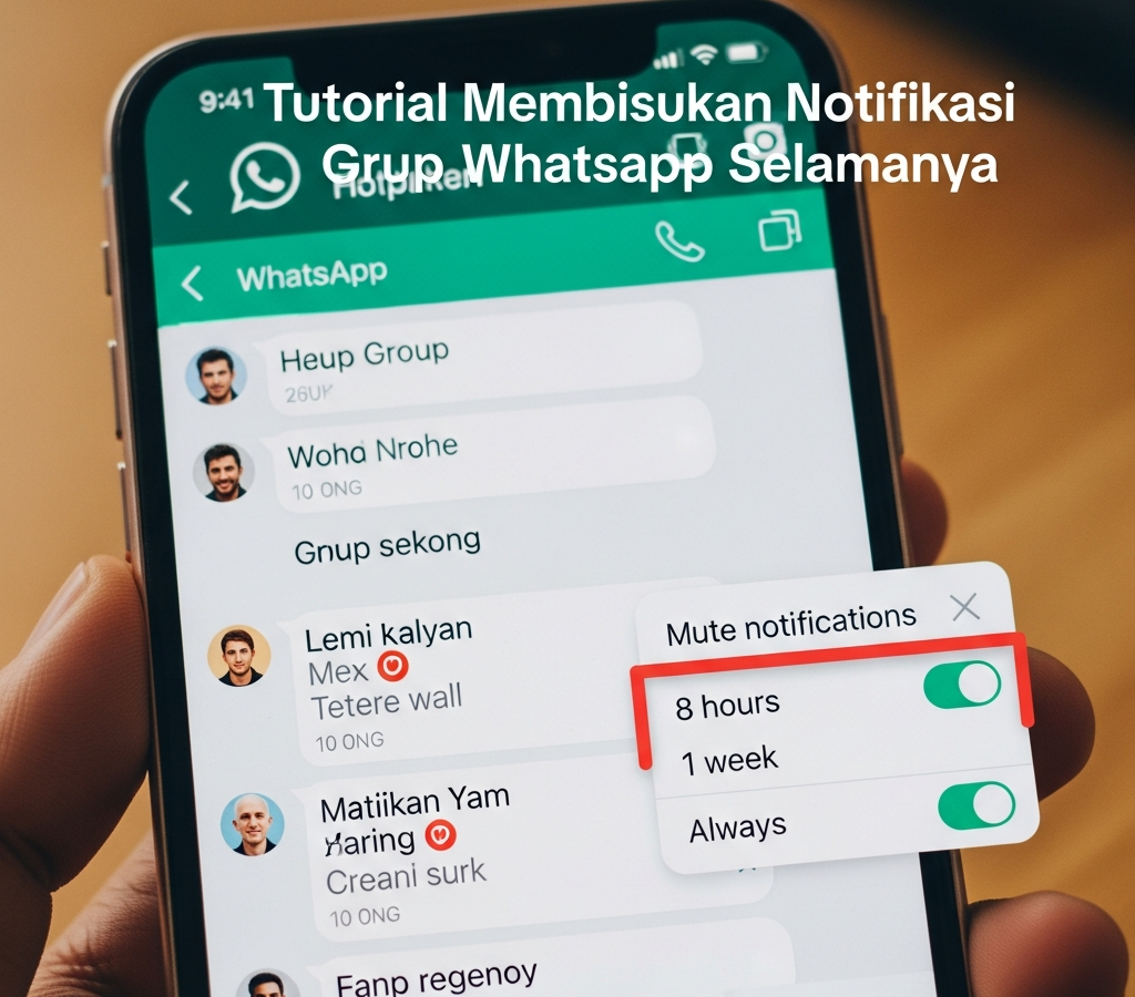 Tutorial Membisukan Notifikasi Grup Whatsapp Selamanya