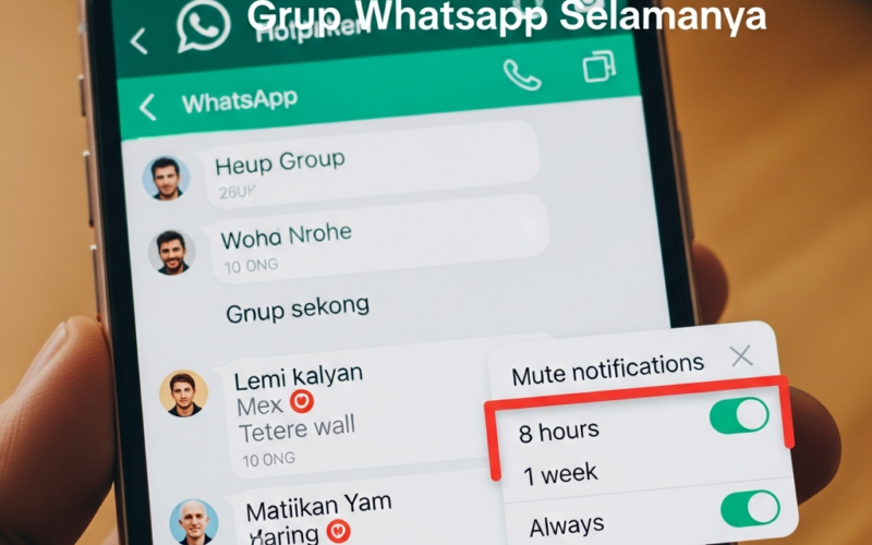 Tutorial Membisukan Notifikasi Grup Whatsapp Selamanya