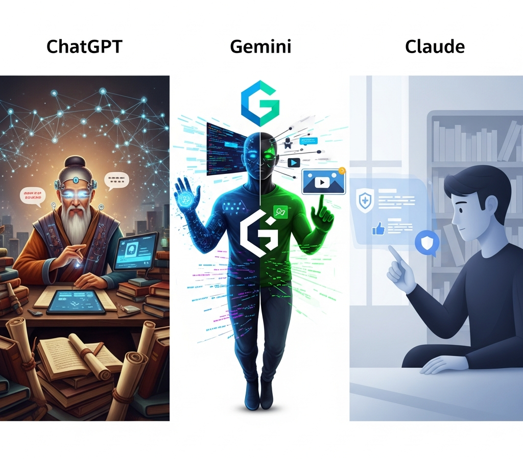 ChatGPT vs Gemini vs Claude
