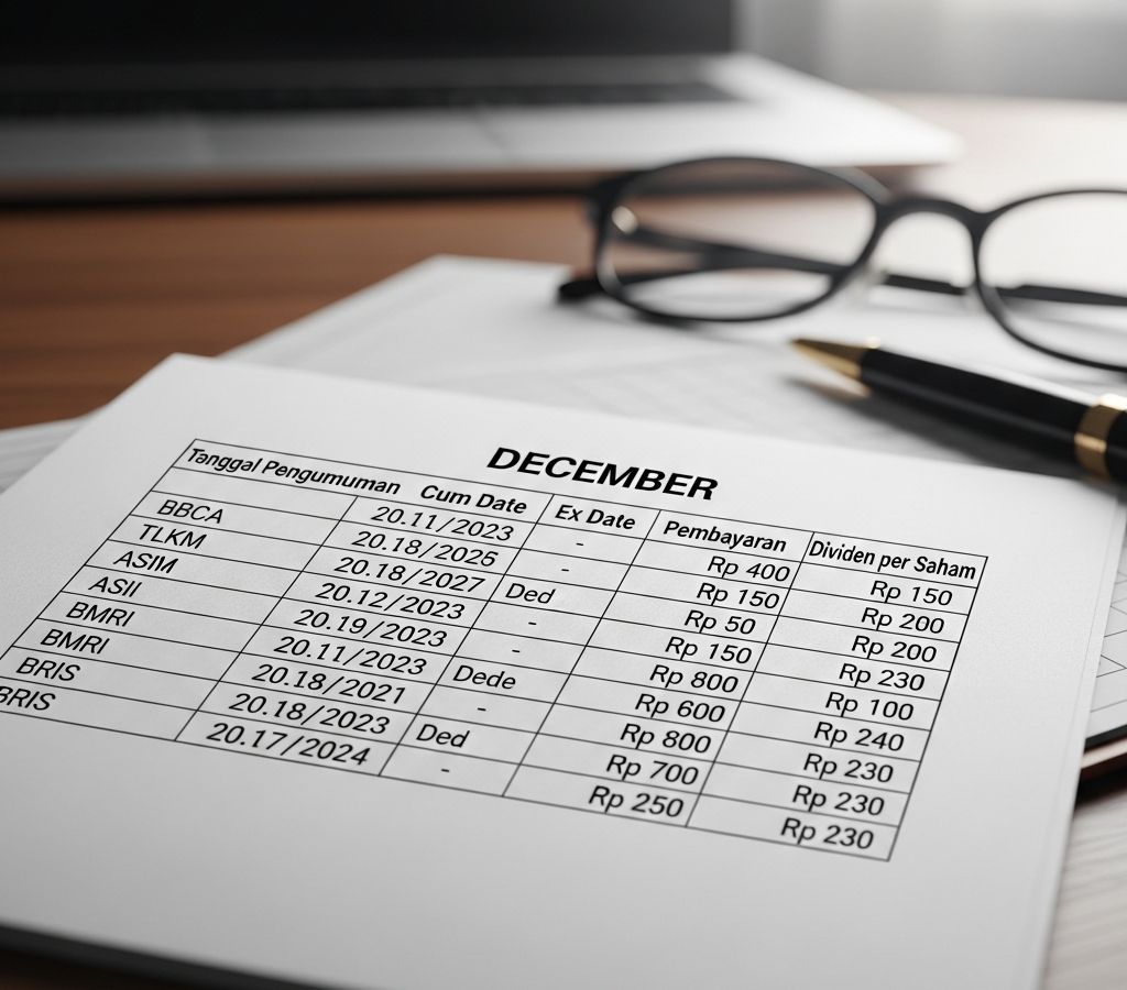 Jadwal Dividen Saham Desember