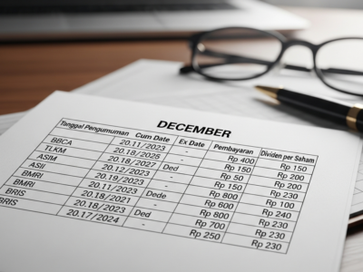 Jadwal Dividen Saham Desember 1