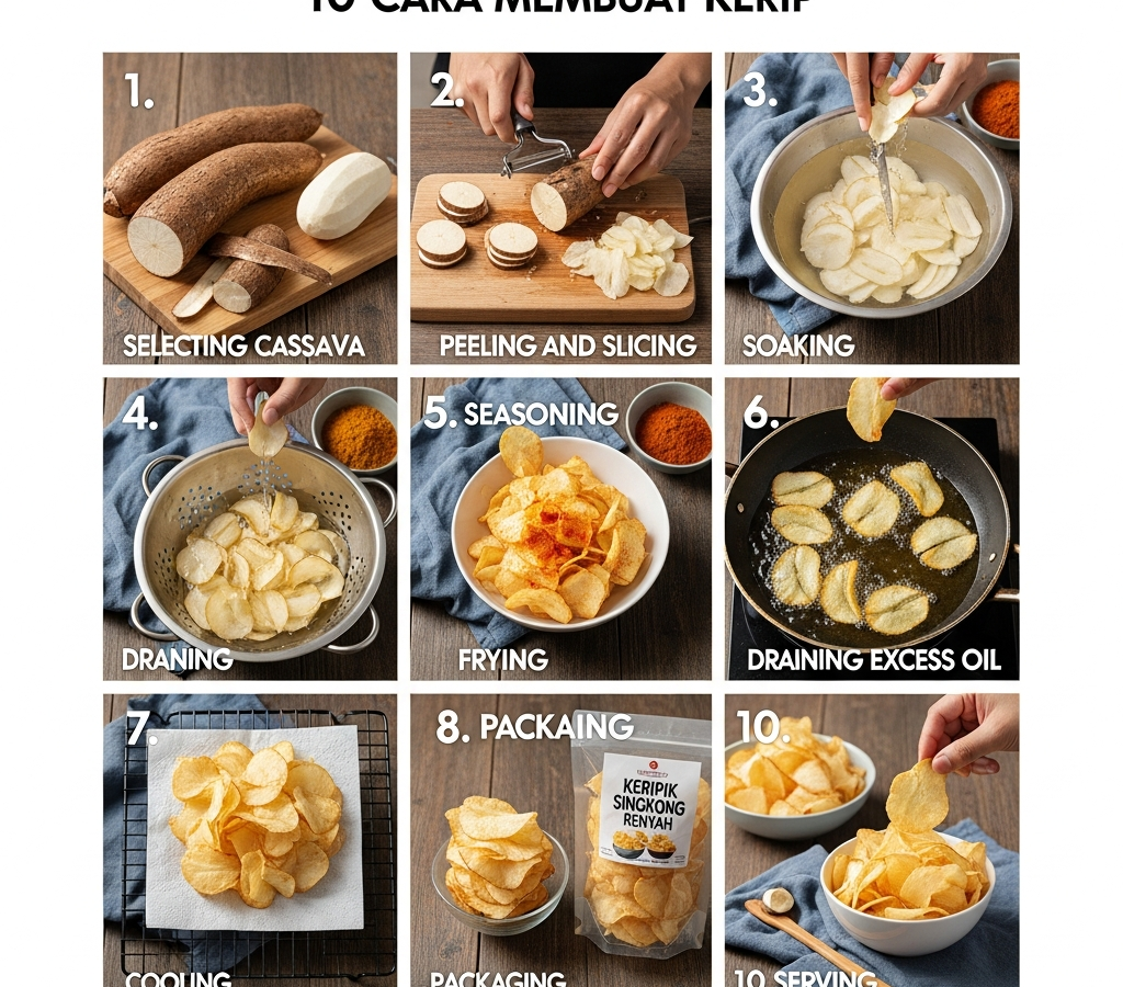 10 Cara Membuat Keripik Singkong Renyah dan Tidak Keras
