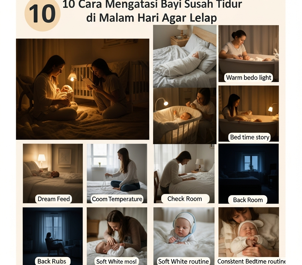 10 Cara Mengatasi Bayi Susah Tidur di Malam Hari Agar Lelap