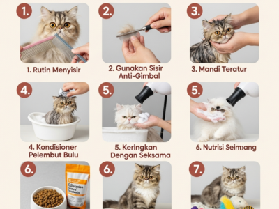 10 Cara Merawat Kucing Persia