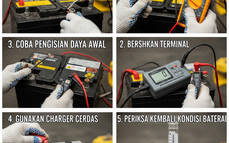 5 Cara Memperbaiki Aki Kering yang Sudah Mati Total Agar Normal KembaLI