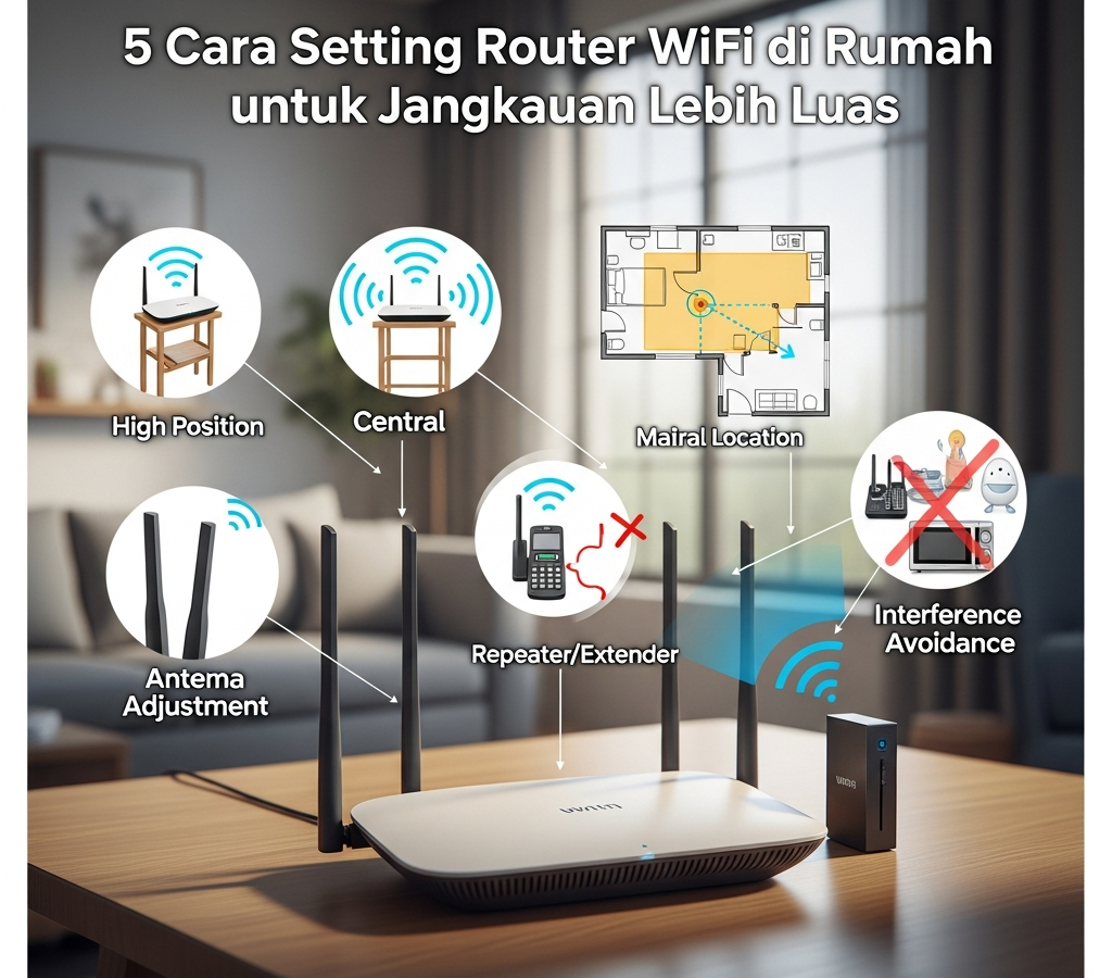 5 Cara Setting Router WiFi di Rumah untuk Jangkauan Lebih Luas