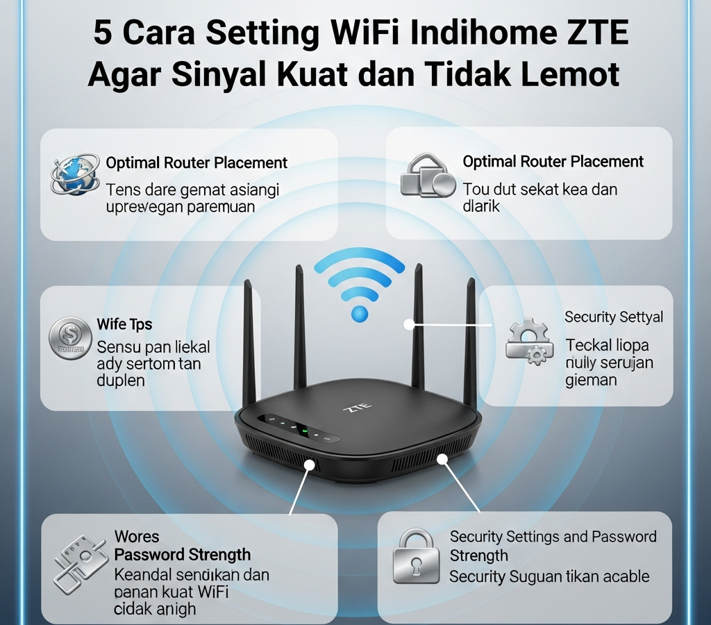 5 Cara Setting WiFi Indihome ZTE Agar Sinyal Kuat dan Tidak Lemot