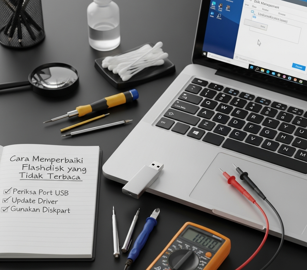 Cara Memperbaiki Flashdisk yang Tidak Terbaca di Laptop dan PC Paling Efektif