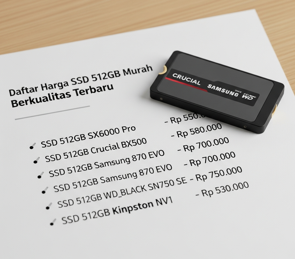 Daftar Harga SSD 512GB Murah Berkualitas Terbaru