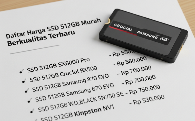 Daftar Harga SSD 512GB Murah Berkualitas Terbaru