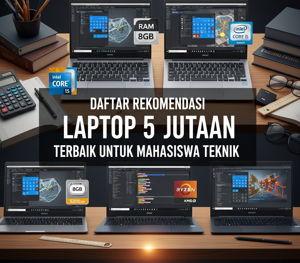 Daftar Rekomendasi Laptop 5 Jutaan Terbaik untuk Mahasiswa Teknik