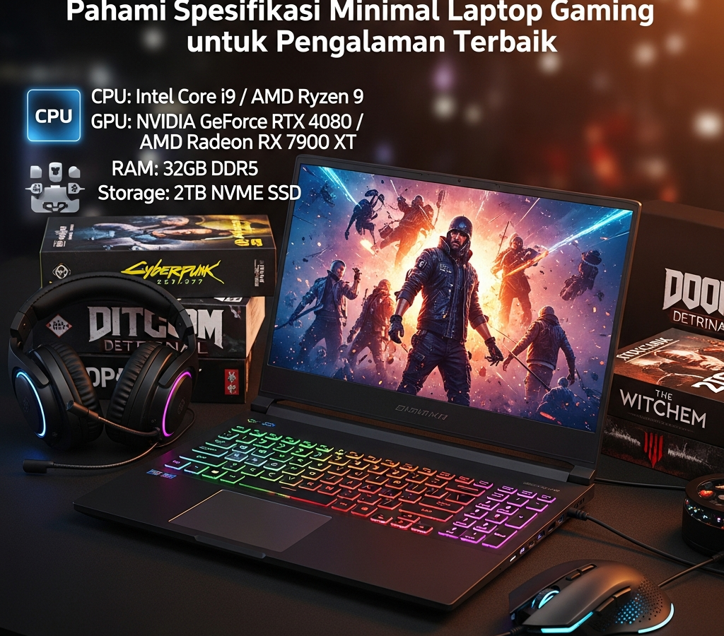 Pahami Spesifikasi Minimal Laptop Gaming untuk Pengalaman Terbaik